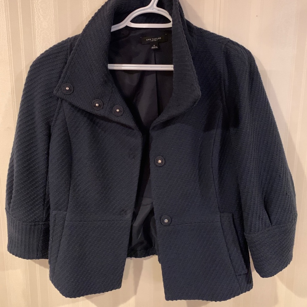 👾Ann Taylor Navy Blue Jacket👾